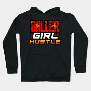 Baller Girl Hustle - Basketball Graphic Quote Hoodie